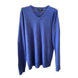 Harbor Island Blue V-Neck Long Sleeve Sweater